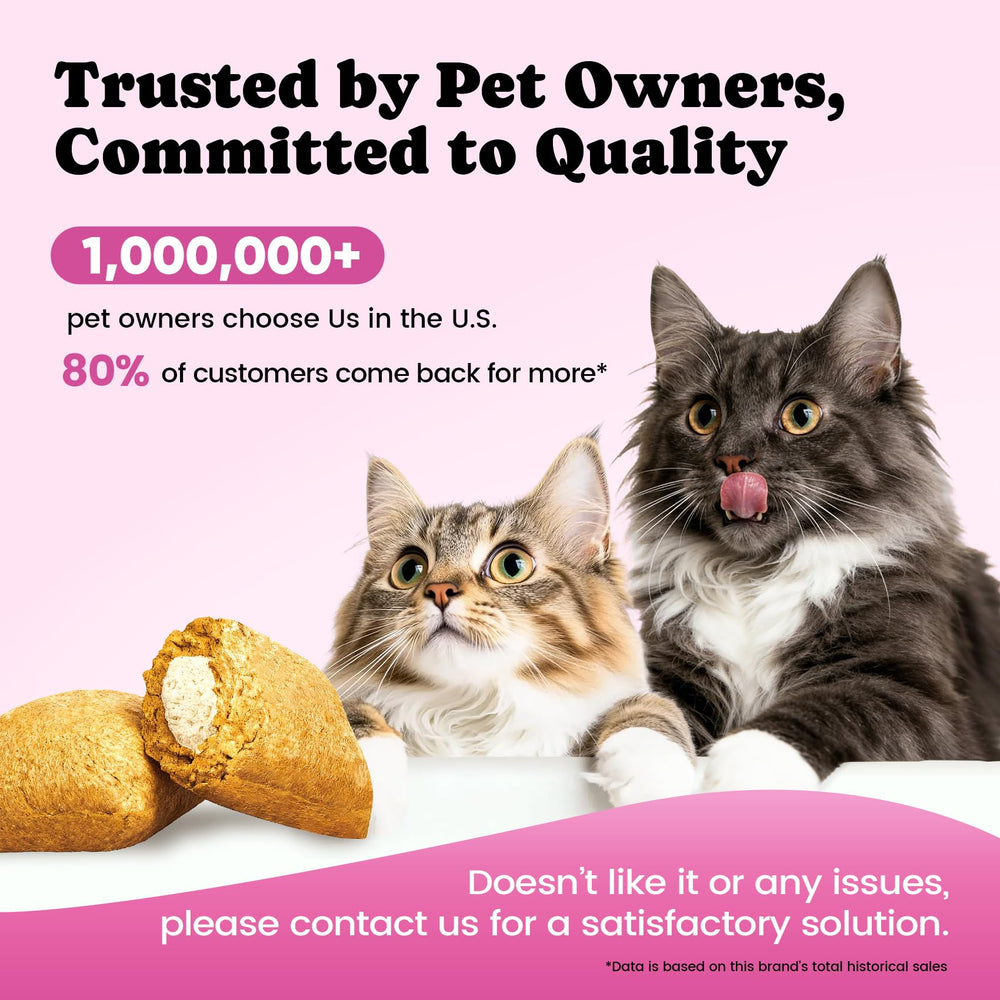 BuddyCheer croquetas para bolas de pelo en gatos, sabor pollo y fácil ingestión.