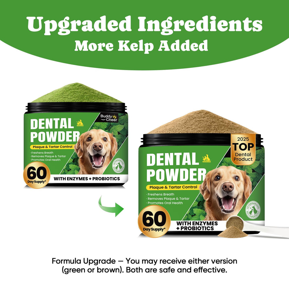 BuddyCheer polvo dental para perros con suministro de 60 días