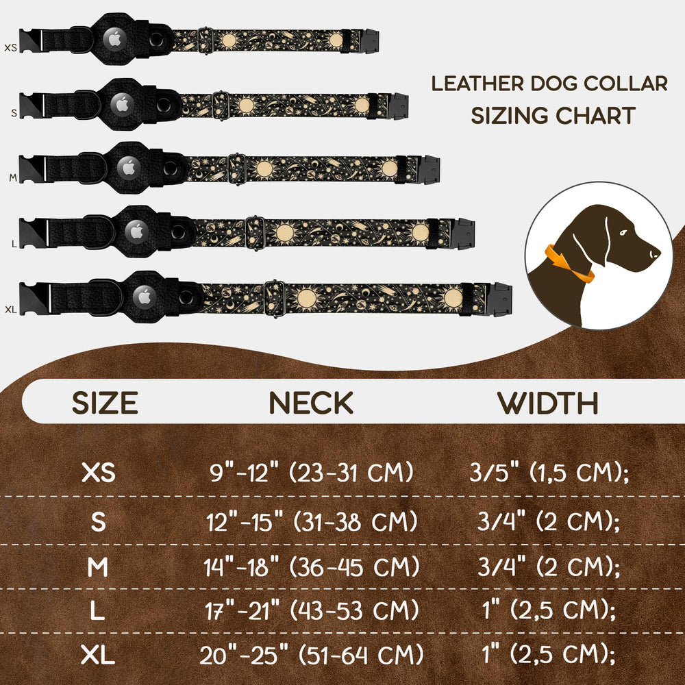 Collar Budkas con AirTag, ajuste por tallas para perros pequeños y grandes.