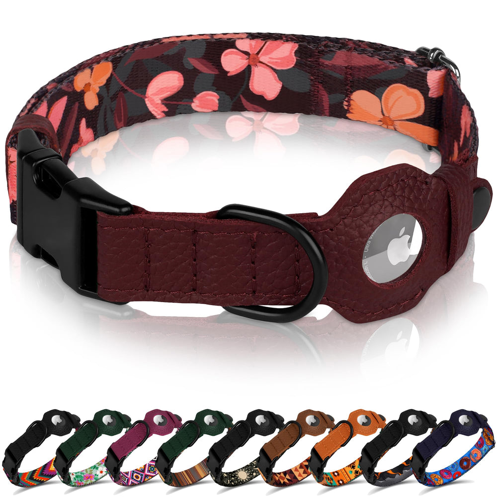 Collar AirTag de BUDKAS con hebilla de metal para mayor seguridad en paseos