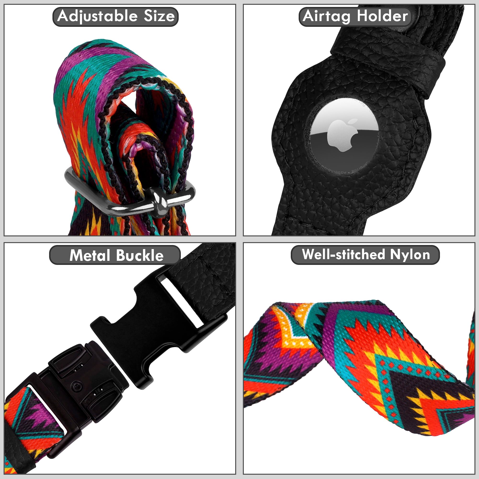 Budkas AirTag Collar talla M, ajuste seguro para perros medianos