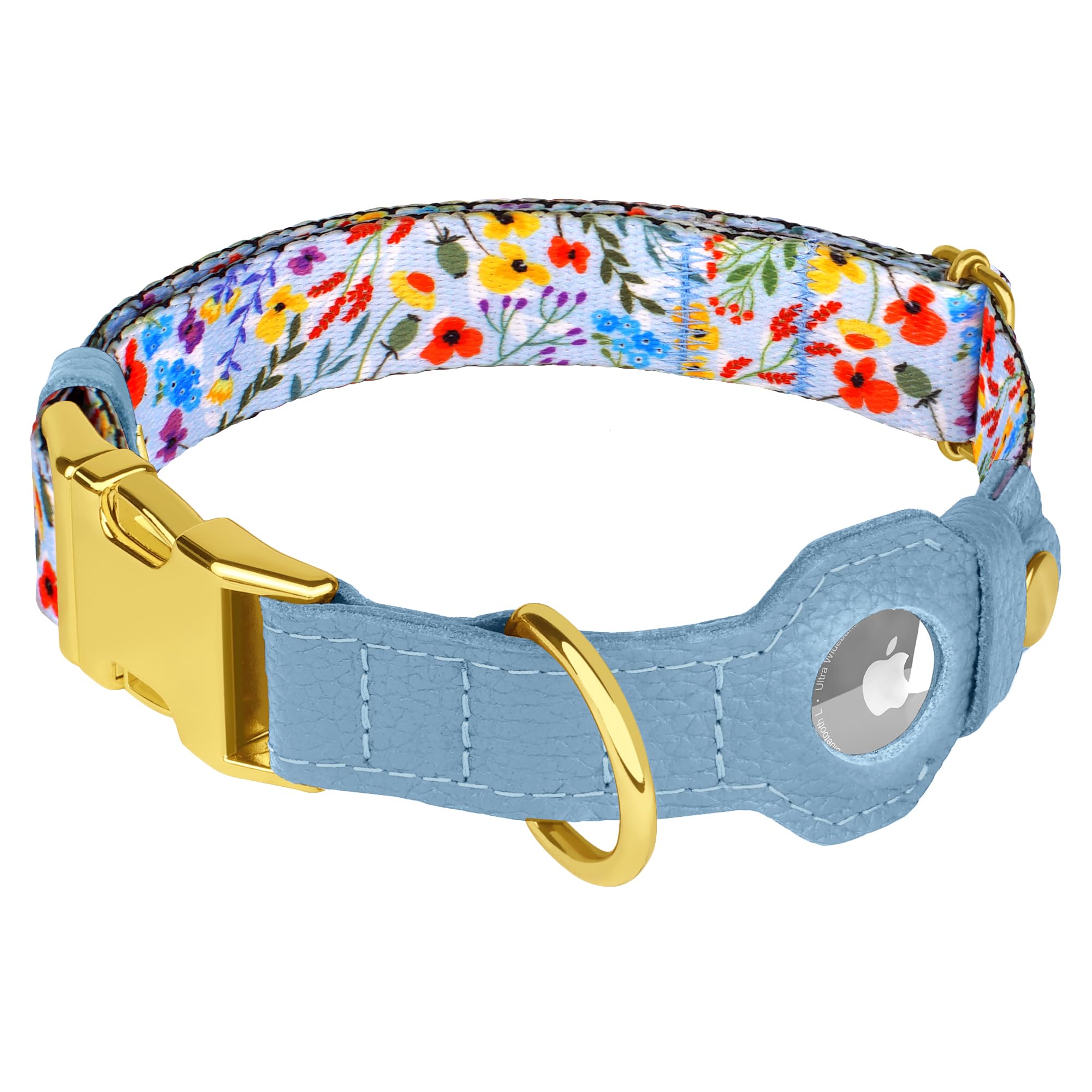 Budkas AirTag Collar Serape: diseño vibrante facilita la localización.