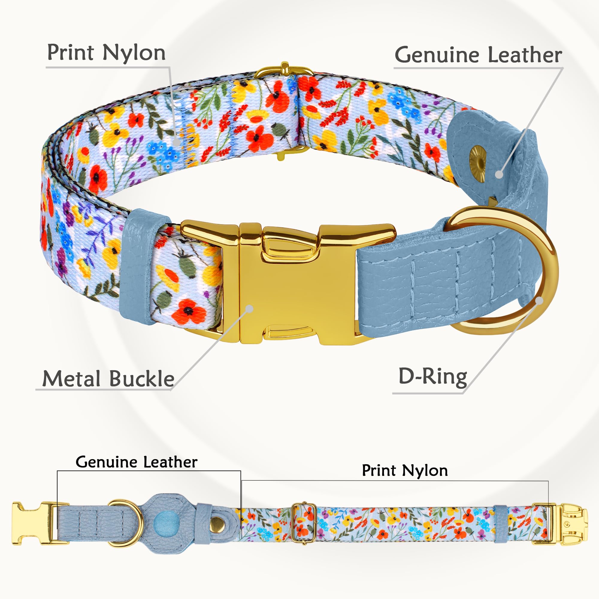 Budkas AirTag Collar Western: estética clásica y localización sin esfuerzo.