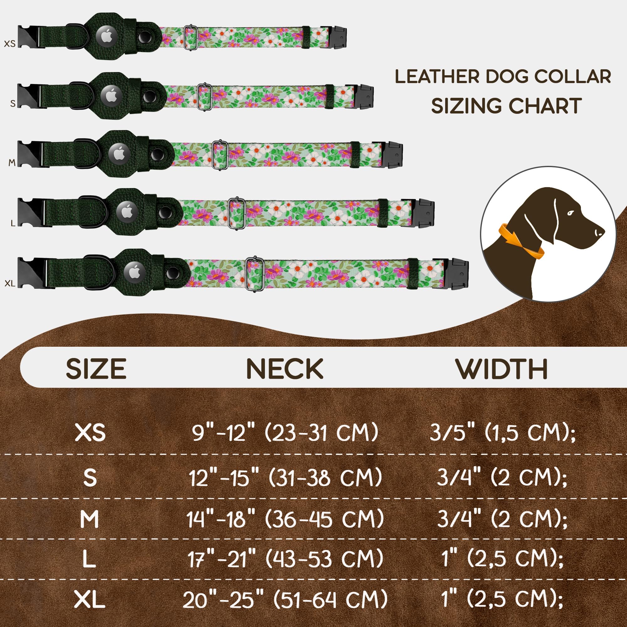 Collar de BUDKAS con ajuste para razas pequeñas a grandes