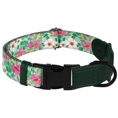 Collar AirTag de BUDKAS, cuero suave y nylon impreso, comodidad diaria
