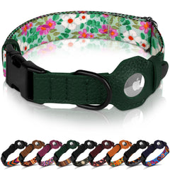 Collar AirTag de BUDKAS con hebilla metal, seguridad para paseos