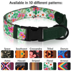 Collar AirTag de BUDKAS con patrón floral, estilo y visibilidad