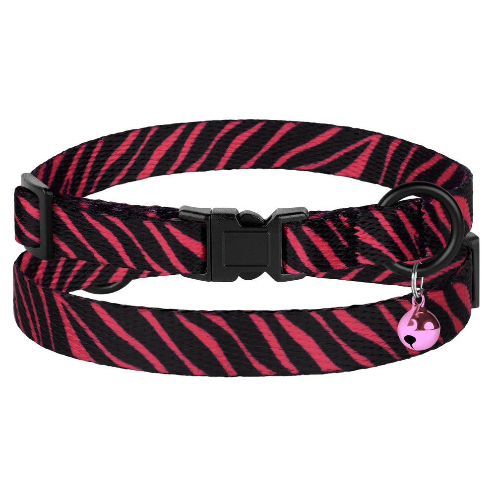 Collar BUDKAS nylon suave, ajuste cómodo y seguro para cuello de gato.