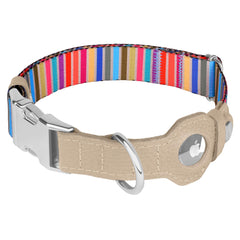 Collar Budkas AirTag Serape, vista lateral muestra el patrón y ajuste.