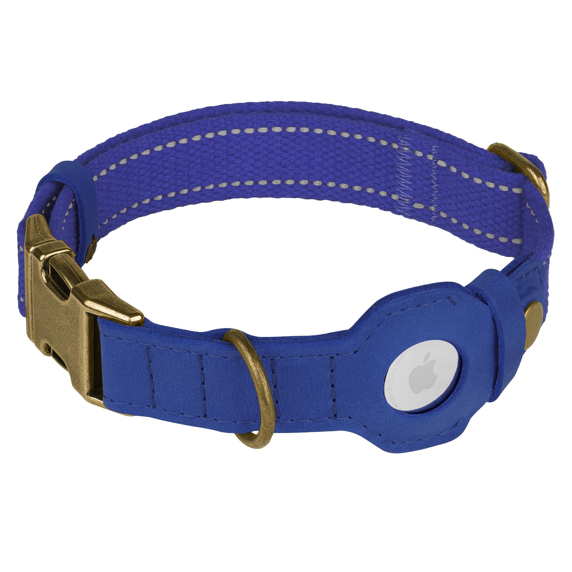 Collar Budkas de cuero reflectante para mayor visibilidad en caminatas.
