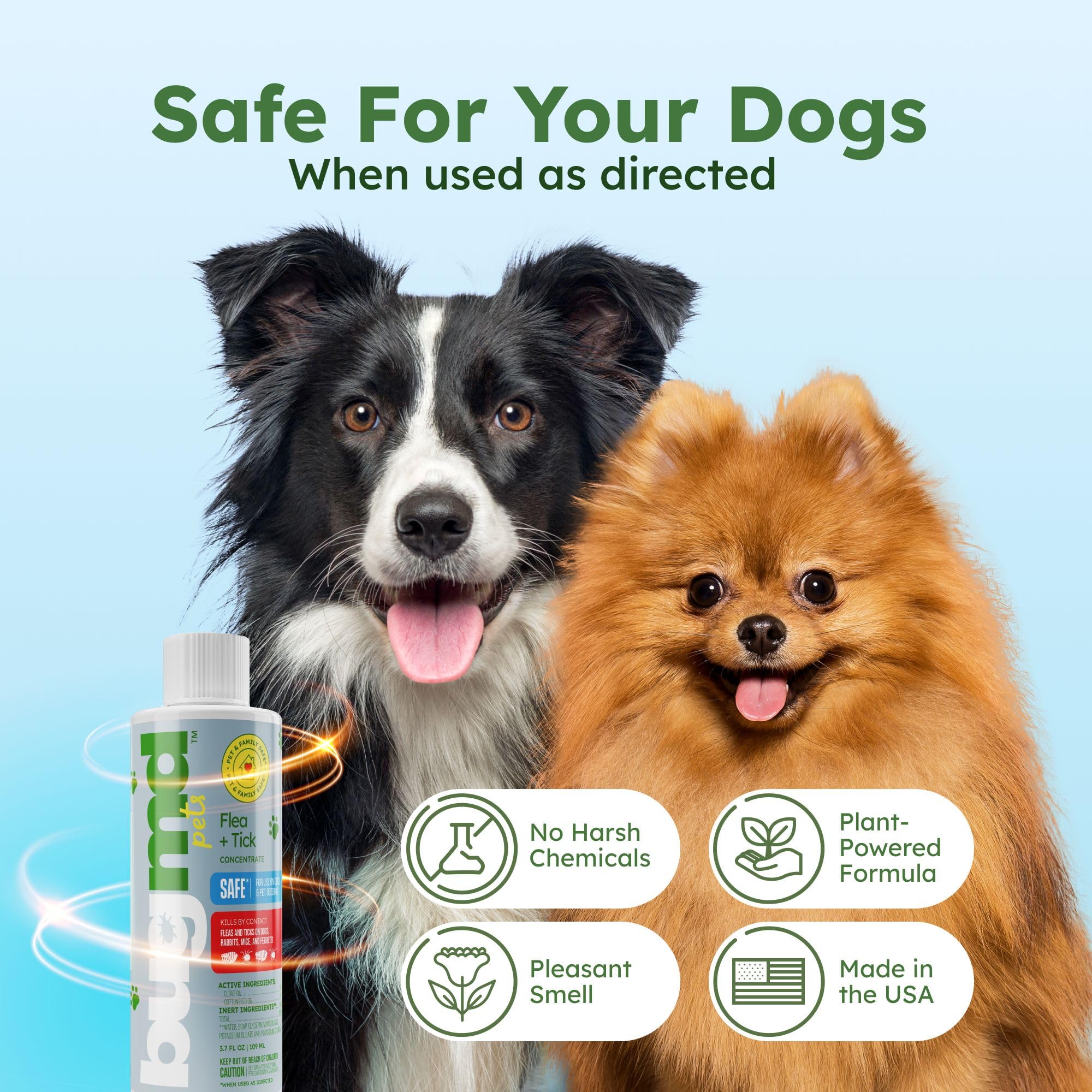 BugMD aplicación en jaulas y camas de mascotas para mayor protección.