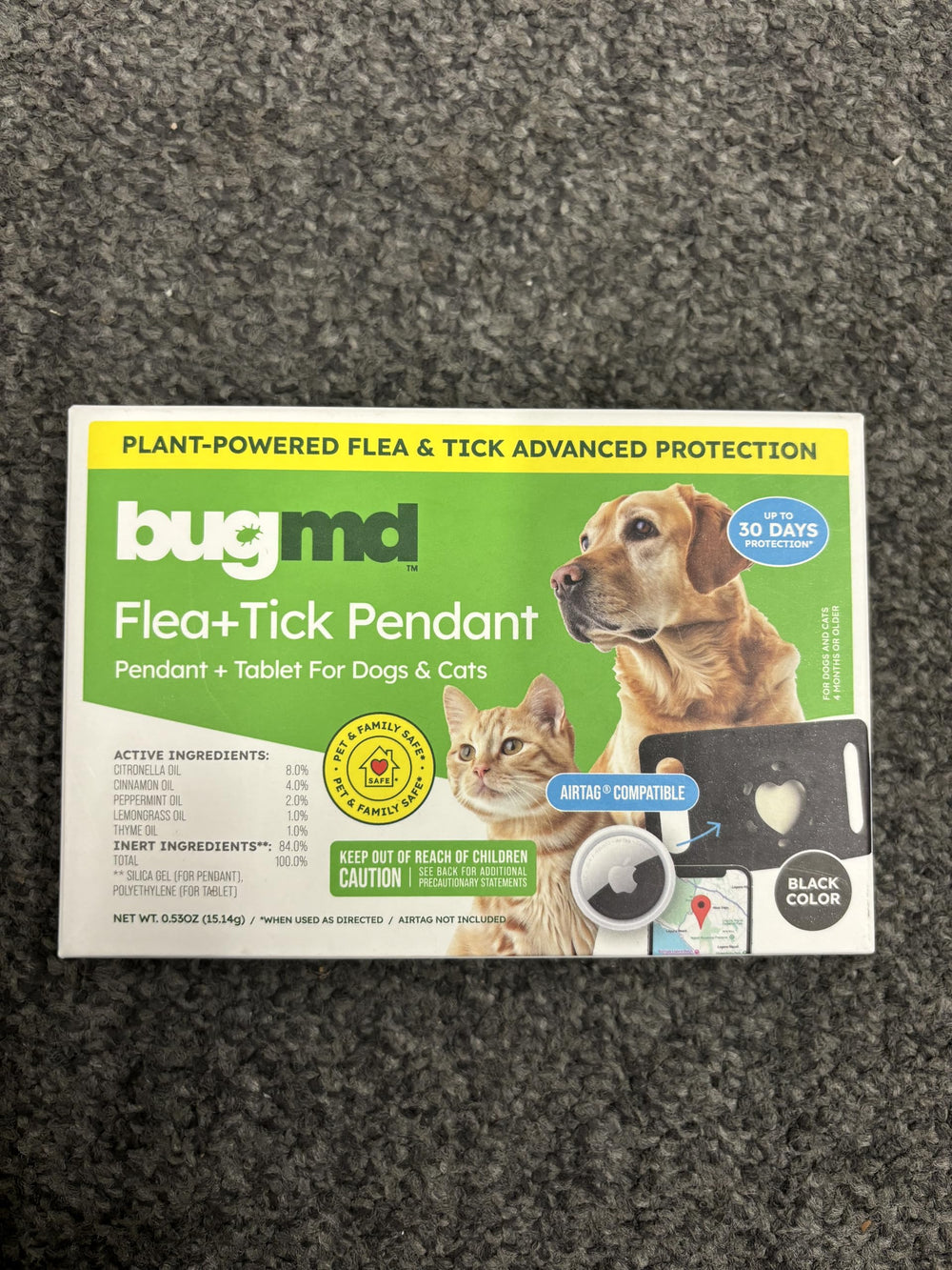 BugMD Paw Guardian etiqueta collar para perro, rastreo fácil y confiable.
