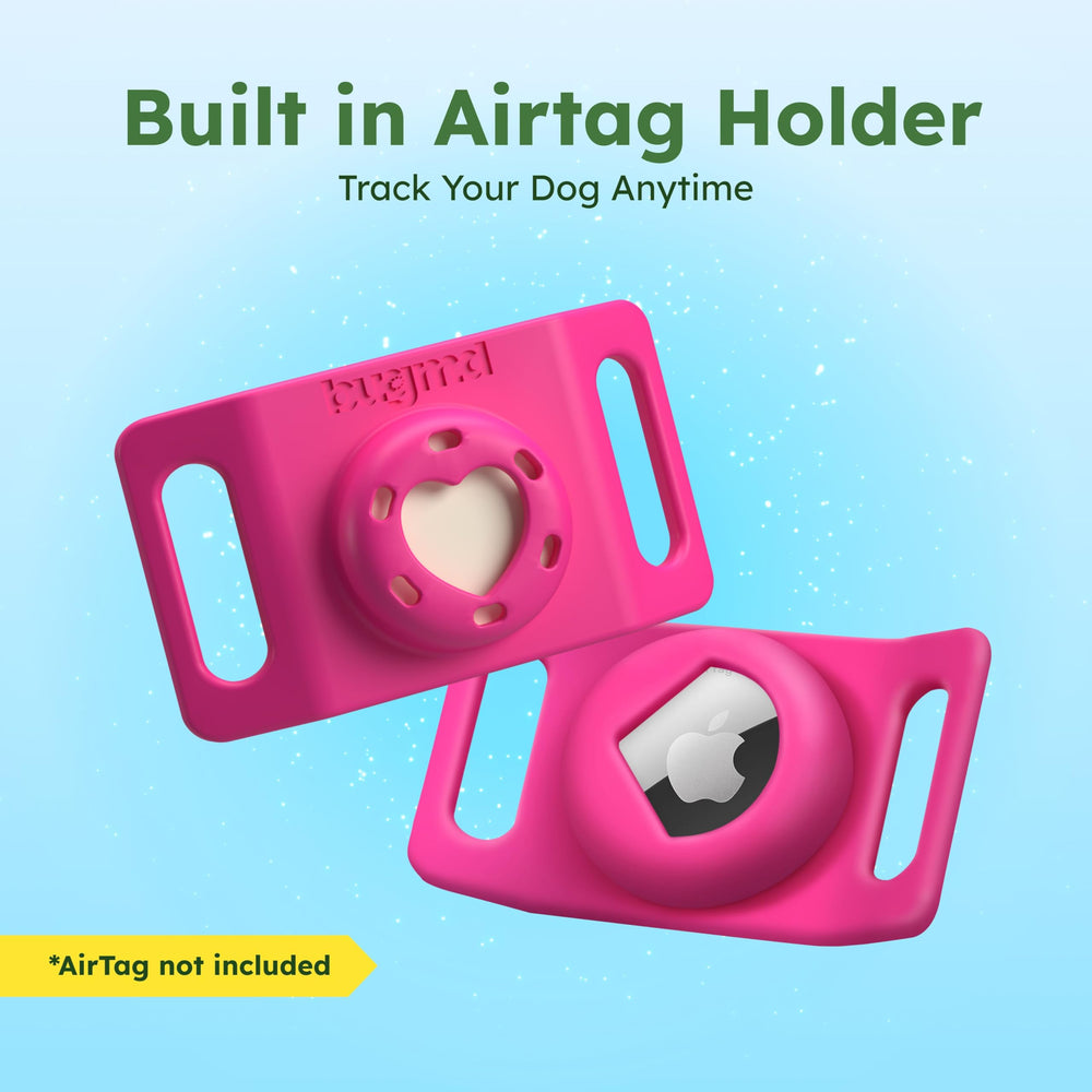BugMD Paw Guardian uso diario en collar rosado, estilo y función