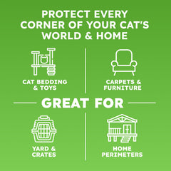 BugMD spray para alfombras, muebles y zonas de descanso del gato.