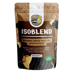 Ingredientes clave como guisantes y zanahoria en Isoblend para isópodos.