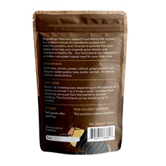 Ración recomendada de 1 a 2 cucharadas de Bugzy Bugs Isoblend para isópodos.