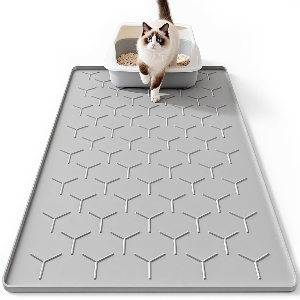Bulkniu esterilla de silicona para arena de gato, recoge arena con facilidad.