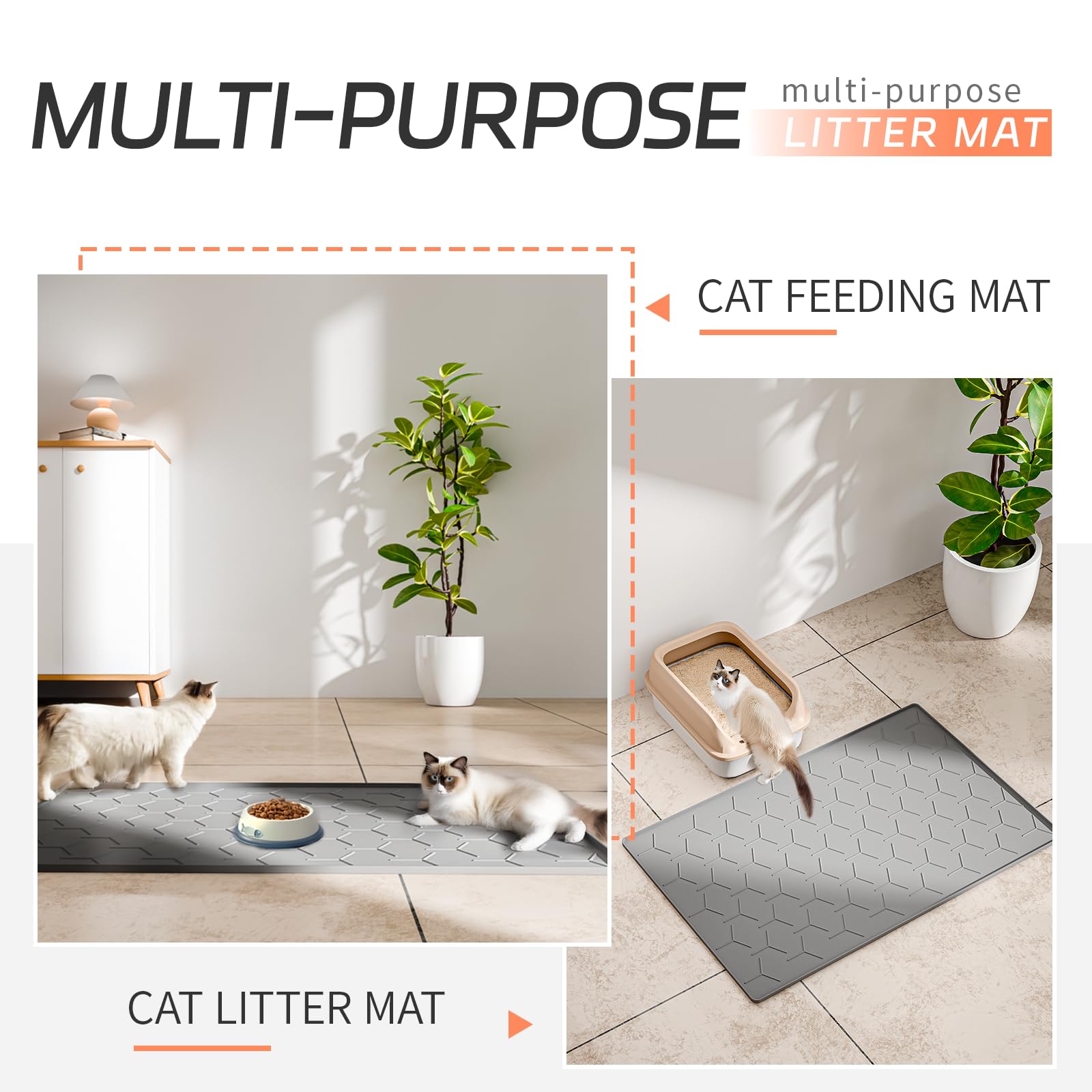 Bulkniu Suavidad y durabilidad, ideal para gatos activos y varios tipos de arena.