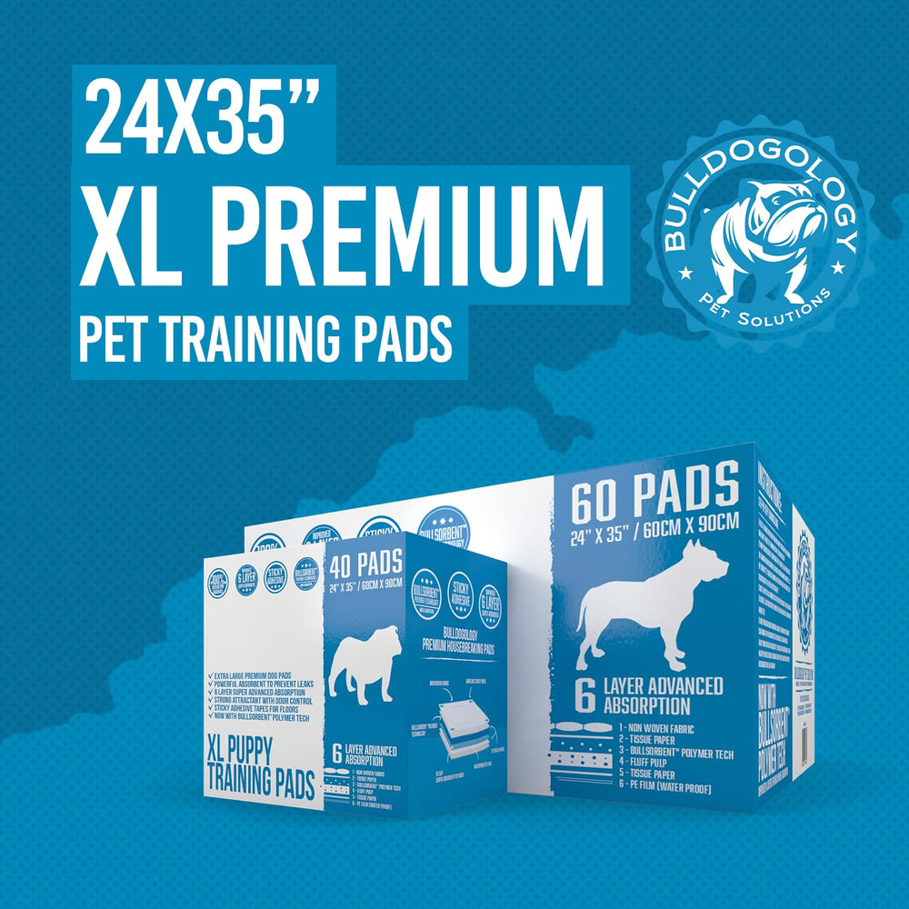 Bulldogology caja de 40 almohadillas para perros XL