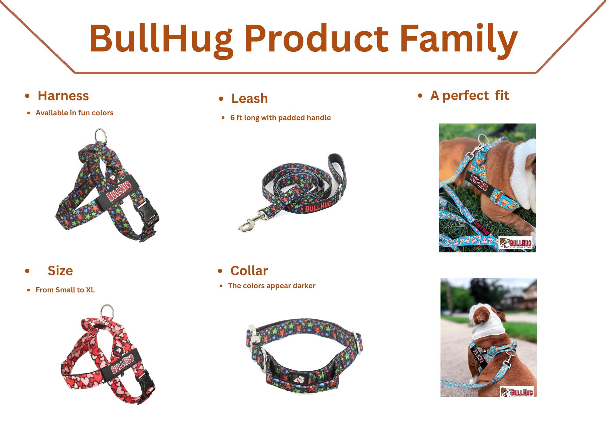 Arnés BullHug parche removible para personalización.