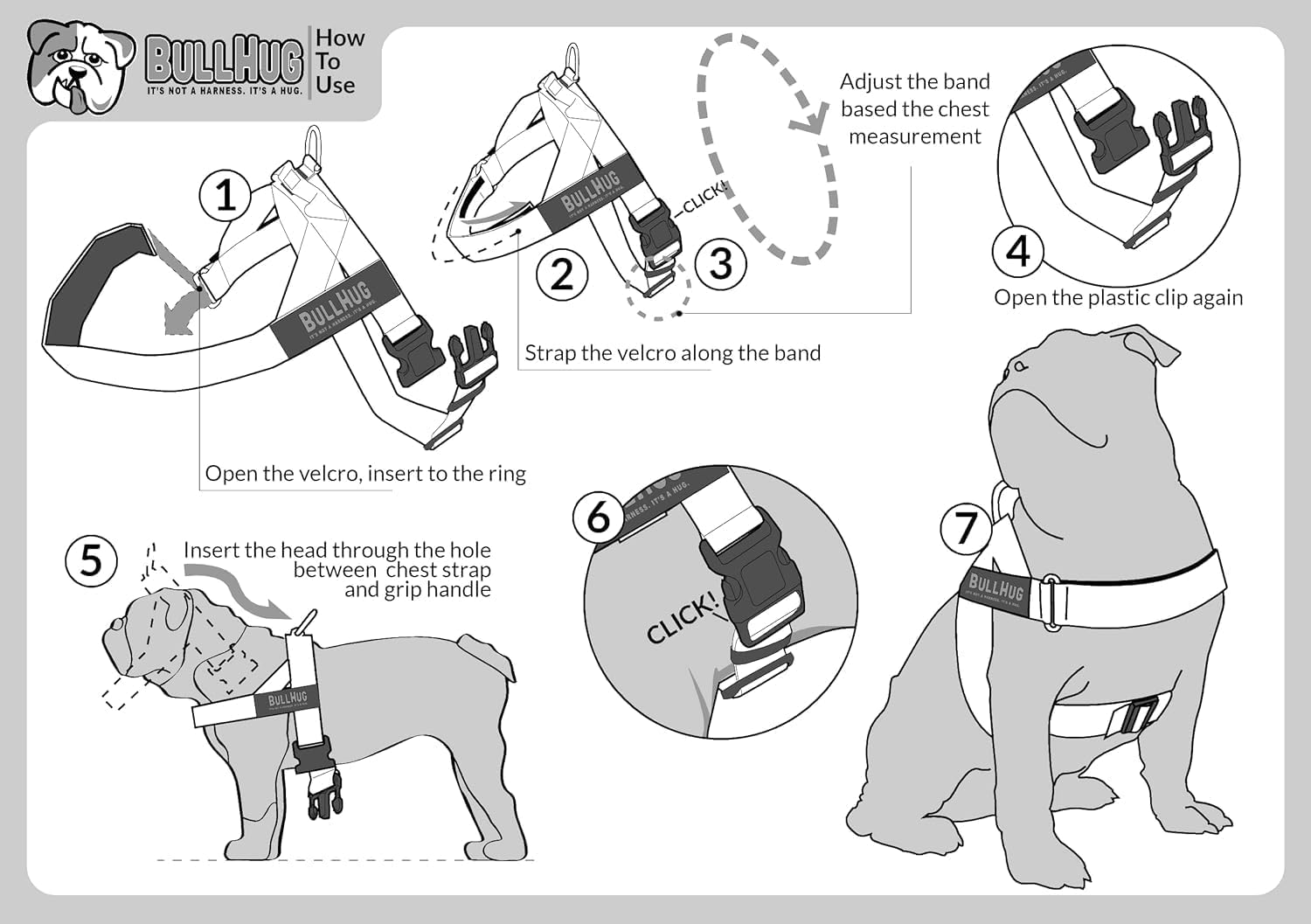 BullHug diseño pensado para bulldog y razas de pecho ancho