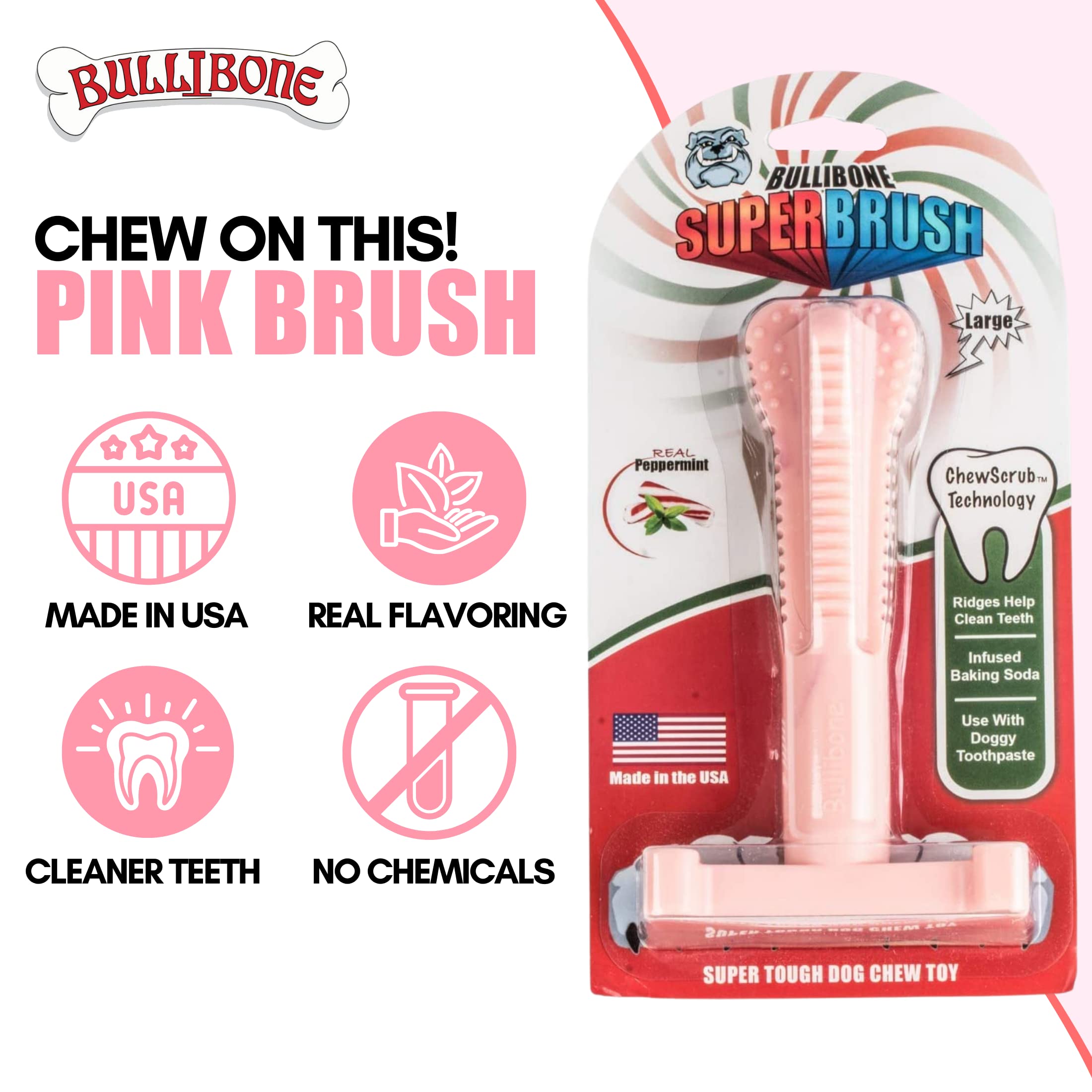 Bullibone pack dos juguetes dentales, ideal para rotar y mantener el interés del perro.