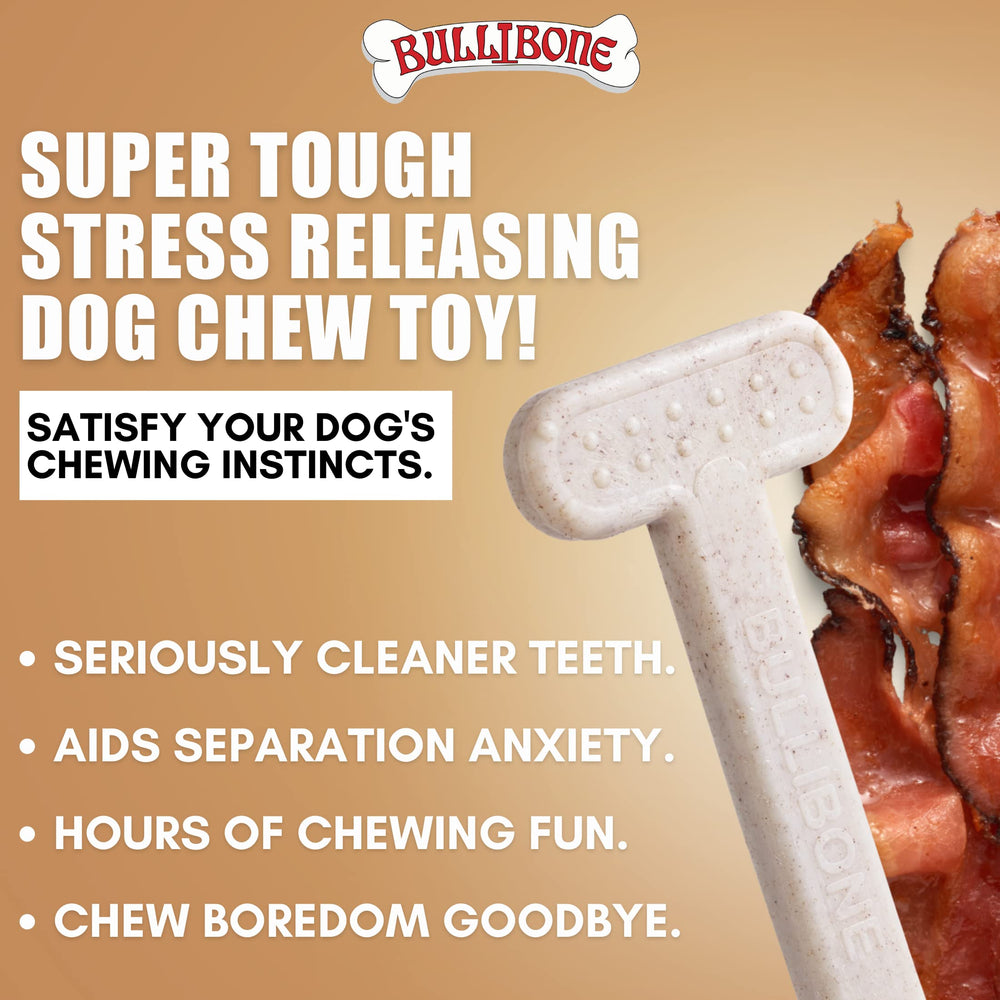 Bullibone con sabor a bacon impregna el hueso, atrayente para perros exigentes.