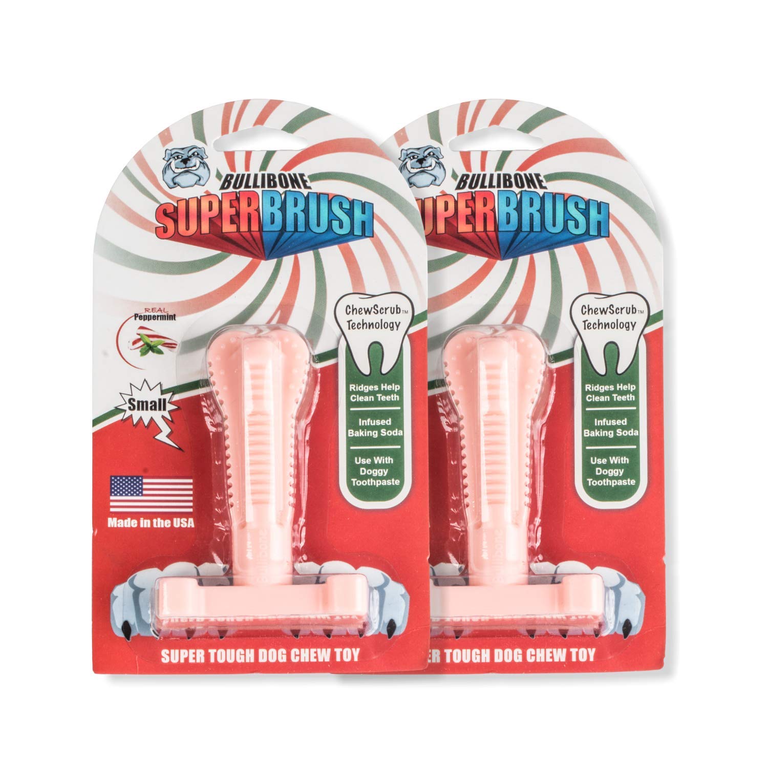 Bullibone Spin-a-Bone, juguete dental interactivo que favorece la higiene bucal durante la masticación.