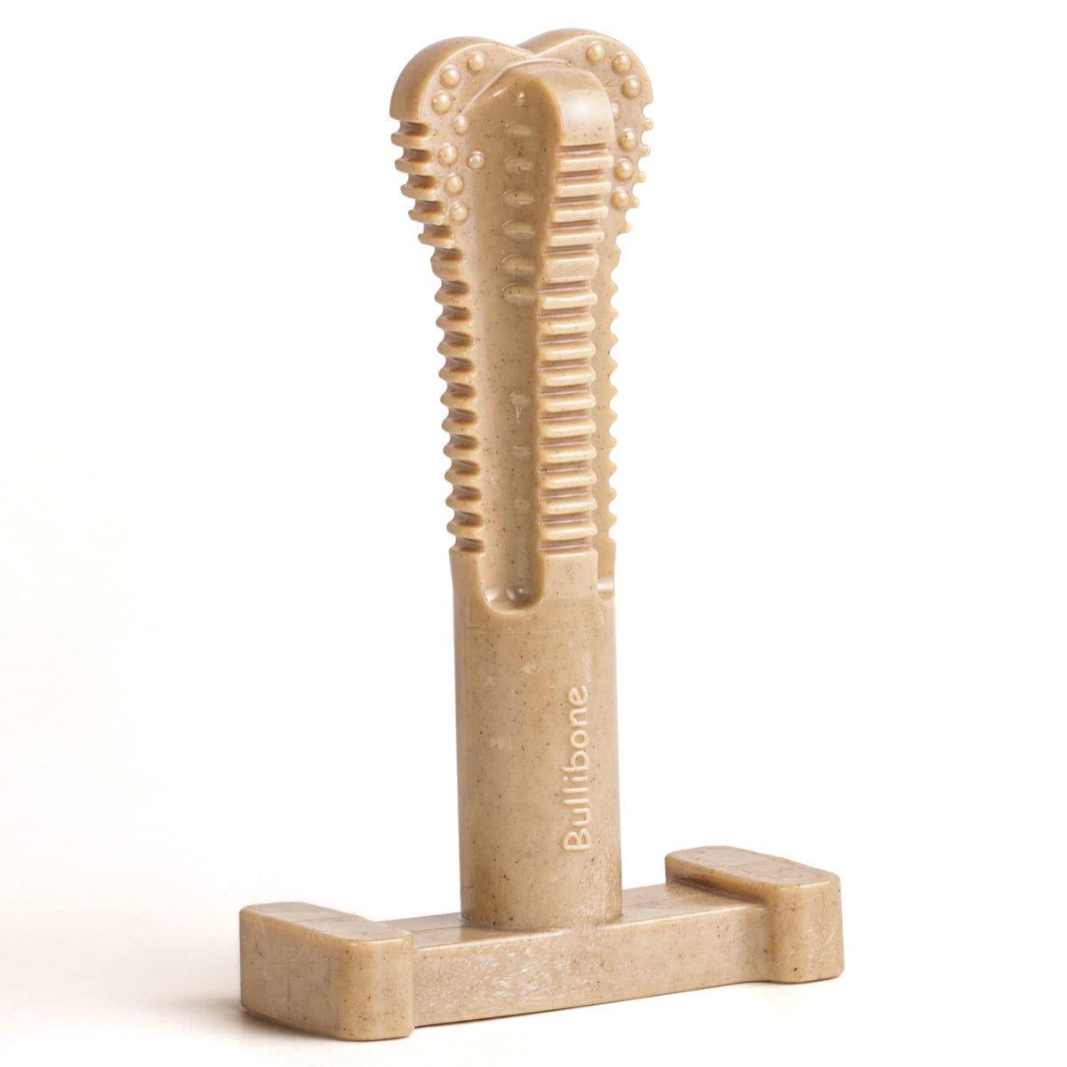 Bullibone Spin-a-Bone frente al perro, juguete interactivo para una masticación saludable