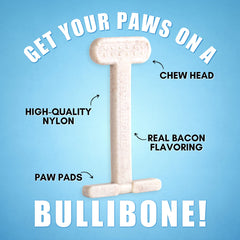 Bullibone superficie texturizada ayuda a la higiene dental durante la masticación.