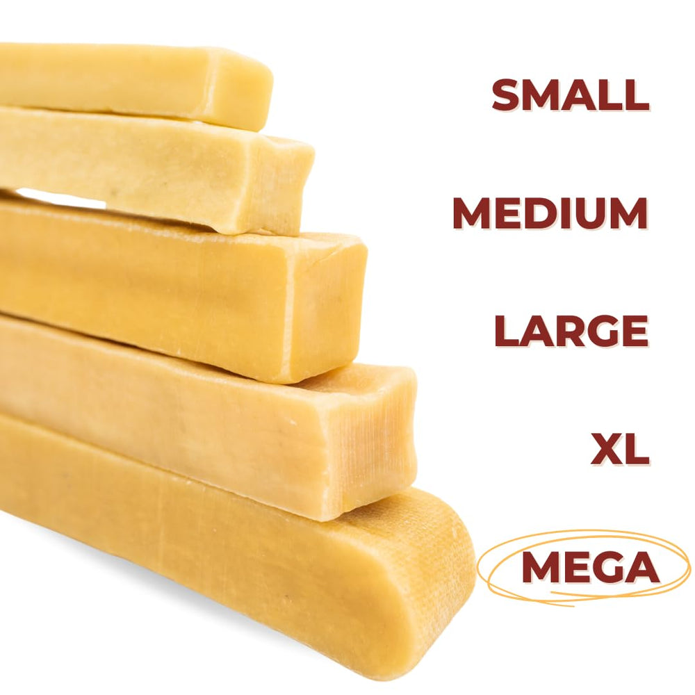 Bully Bunches Mega Queso Yak Himalayo con leche real de yak para sabor intenso.