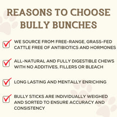 Bully Bunches sin cuero crudo, opción segura para masticar.