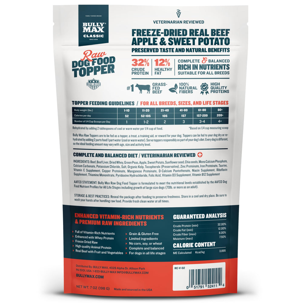 Bully Max Nutrición Completa AAFCO: nutrición equilibrada para todas las etapas.