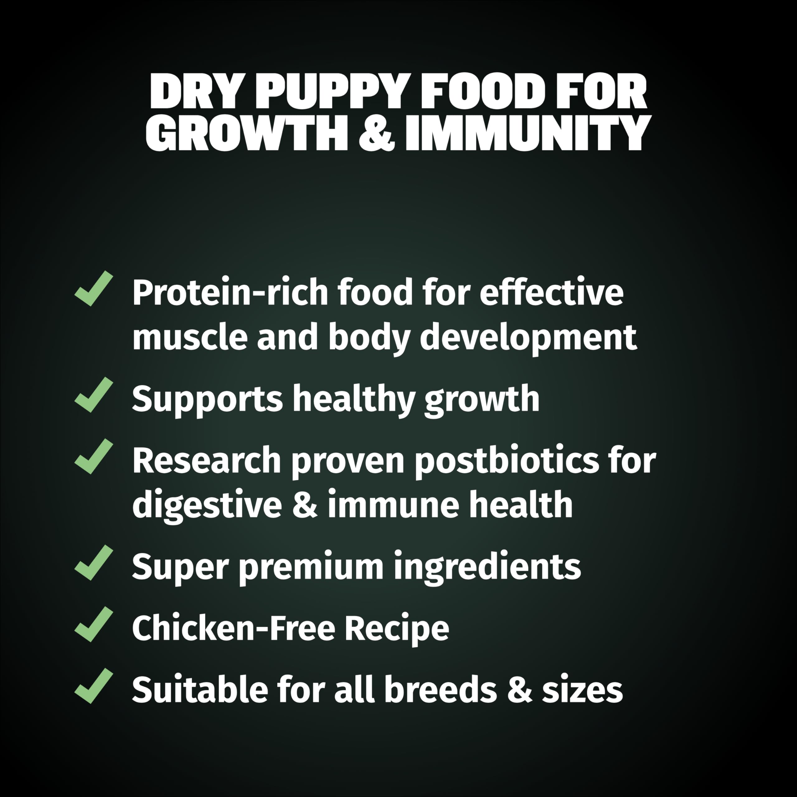 Bully Max Puppy Food 24/14 con postbiotics para apoyo digestivo e inmunológico.