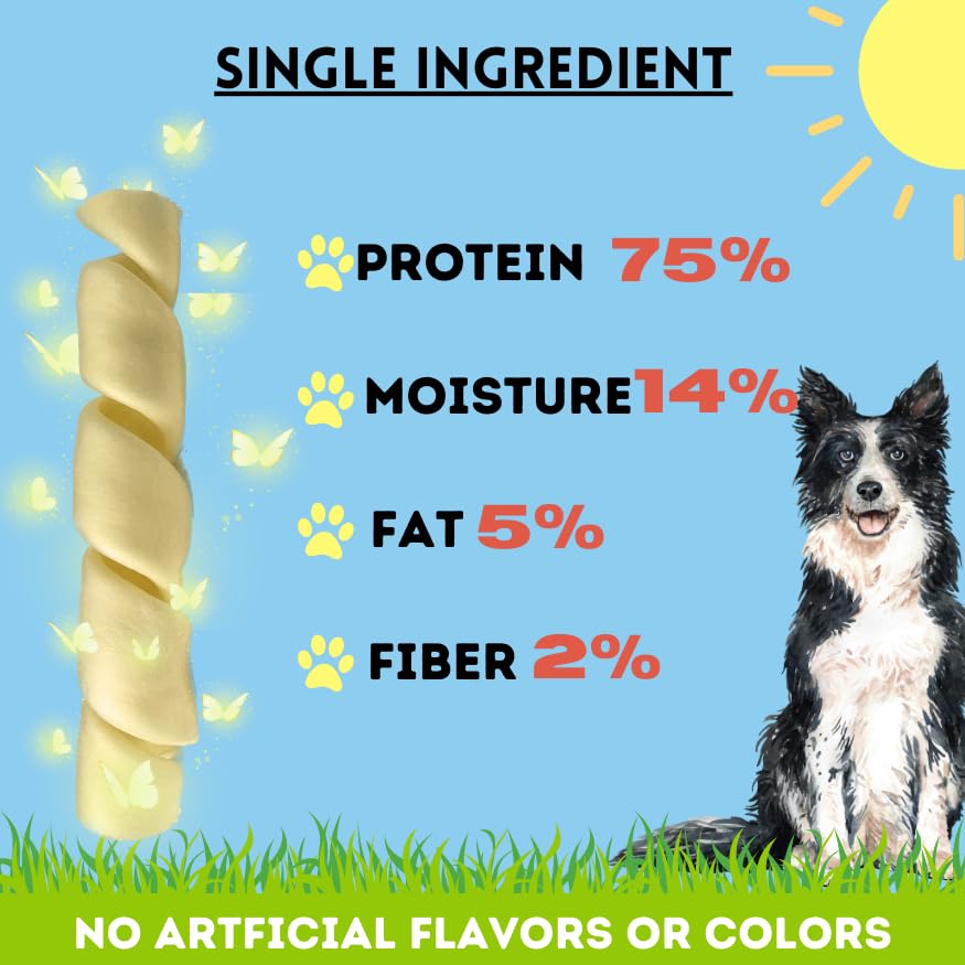 BULLYSTICKS & MORE cachete de res sin piel, opción de snack limpio para perros