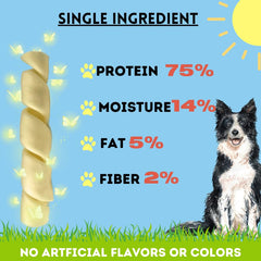 BULLYSTICKS & MORE cachete de res sin piel, opción de snack limpio para perros