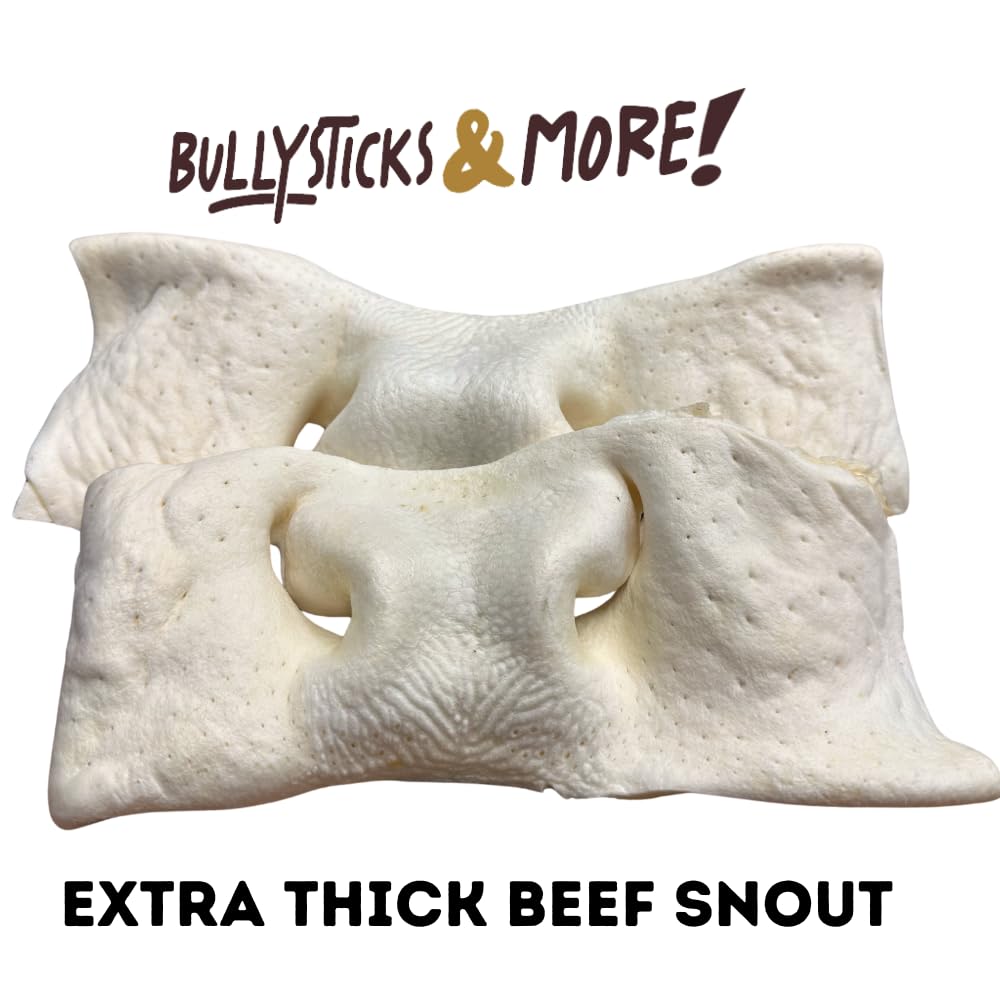 BULLYSTICKS Y MORE hocicos de carne cheek, tres piezas gruesas