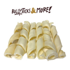 BULLYSTICKS & MORE paquete de 20 unidades de cachetes de res, snack durable para perros