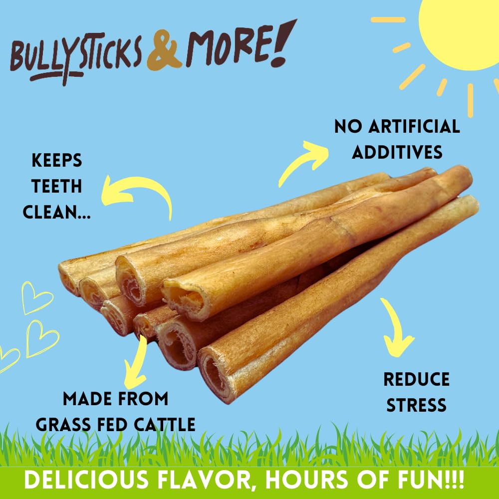BULLYSTICKS & MORE snack de colágeno para perros, alta proteína para energía diaria.