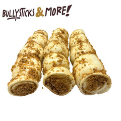 BULLYSTICKS Y MÁS textura de mejilla de res para perro, masticación agradable.