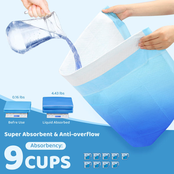 Bulubaky almohadillas absorben hasta 700 ml, gel rápido.
