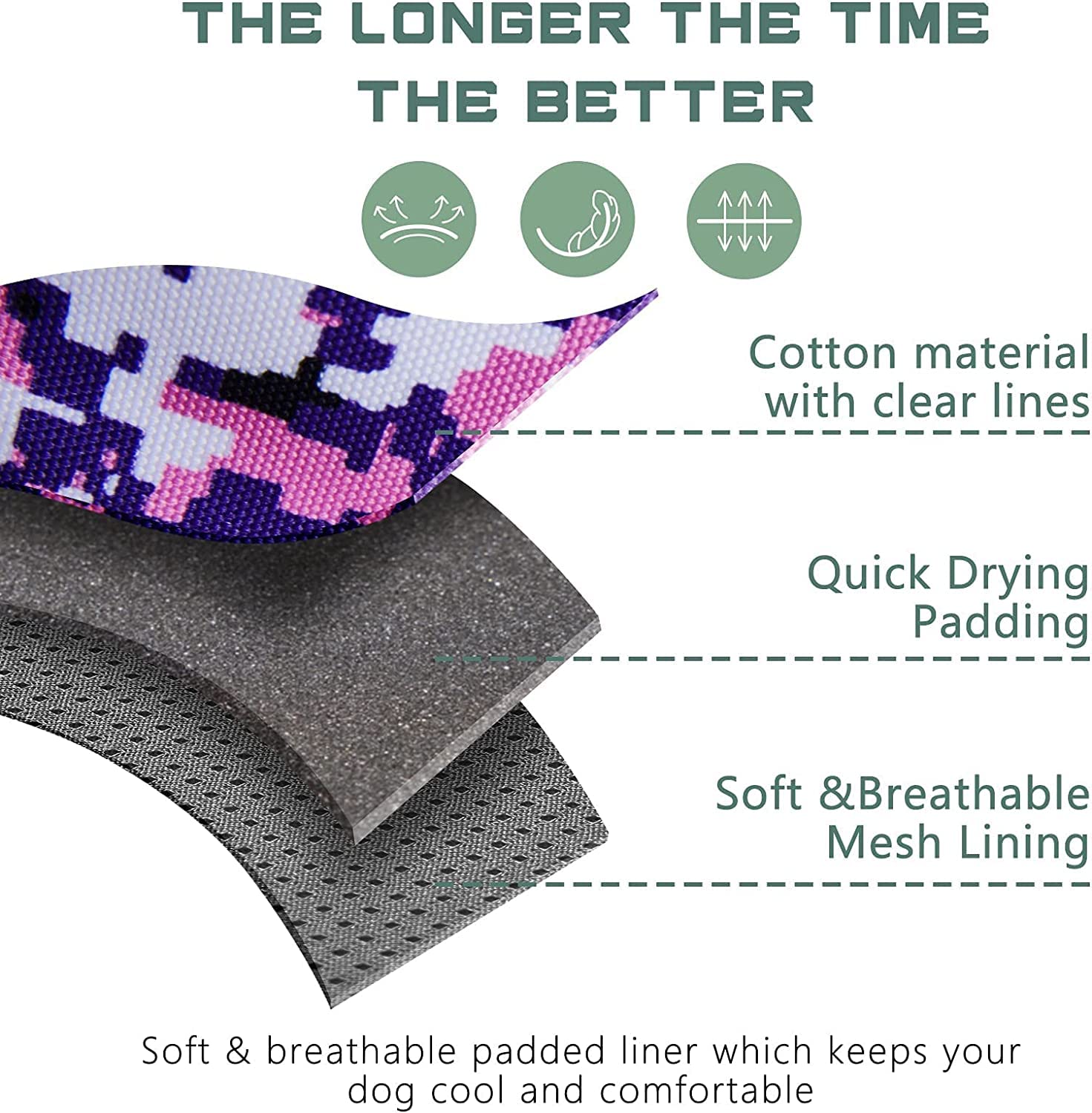 Arnés BUMBIN camuflaje morado, diseño duradero para paseos al aire libre.