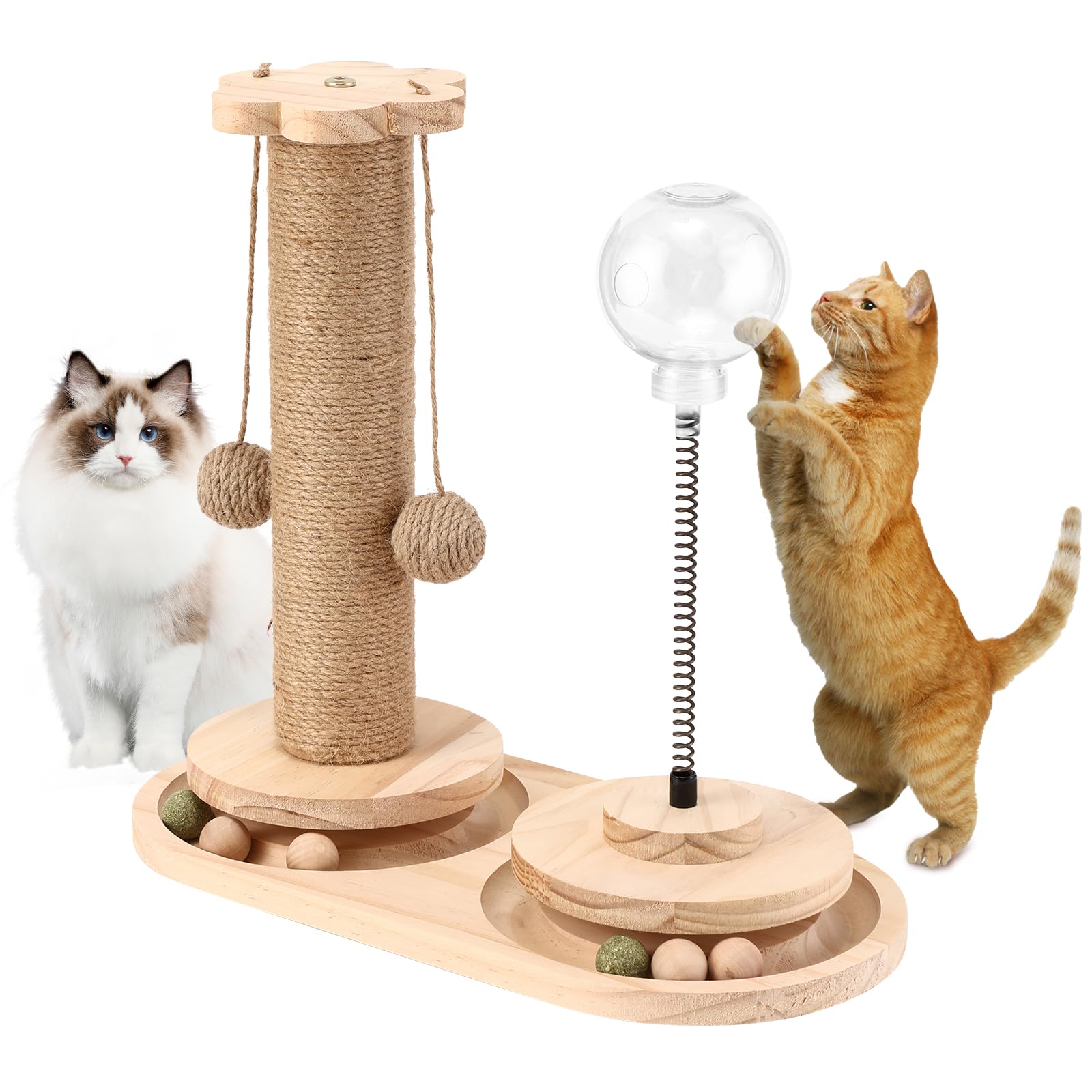 BUMUBI poste rasca para gatos, protege muebles y fomenta juego diario.