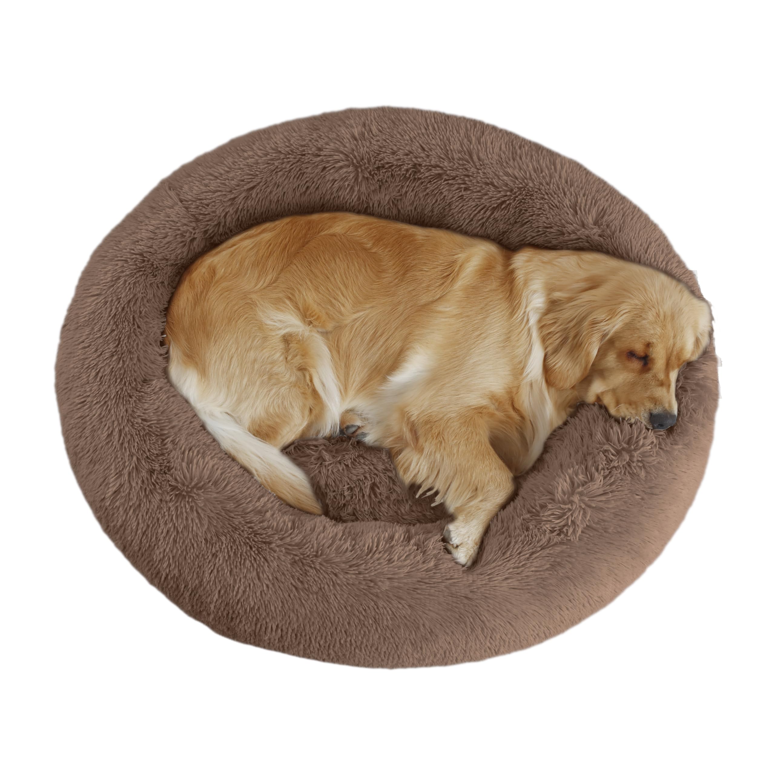La cama Bunlitent redonda y suave para perros, sensación de peluche reconfortante en cada descanso.