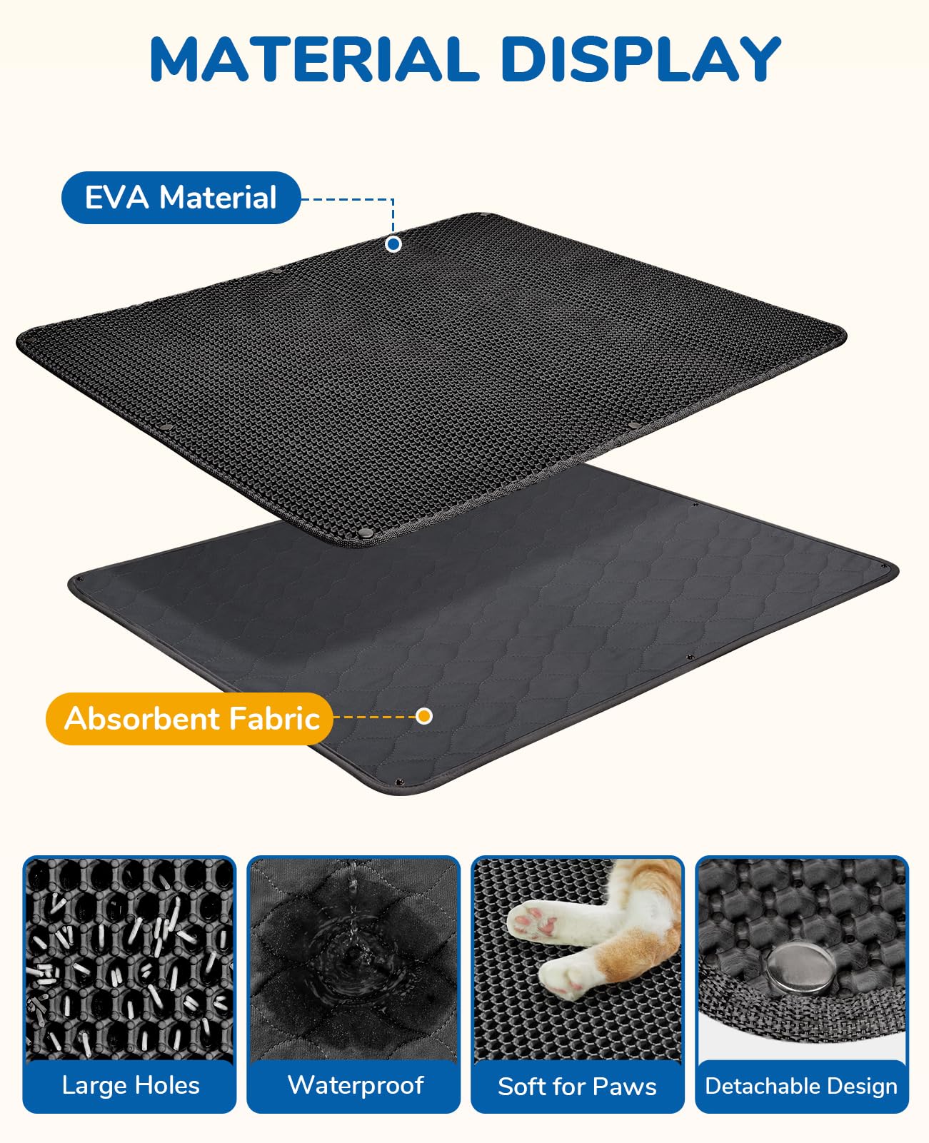 BurgeonNest EVA suave cuida las patas de tu gato durante juego.