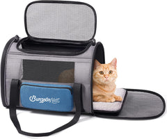 BurgeonNest porta-gato, aprobado para avión, tamaño compacto para viajar seguro