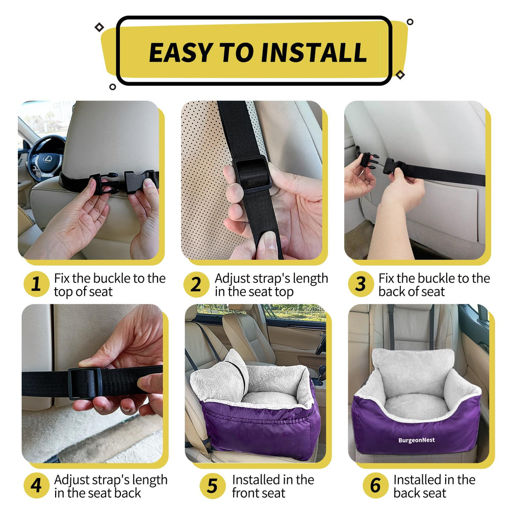 BurgeonNest asiento-coche-perro-lavable-oxford duradero y resistente