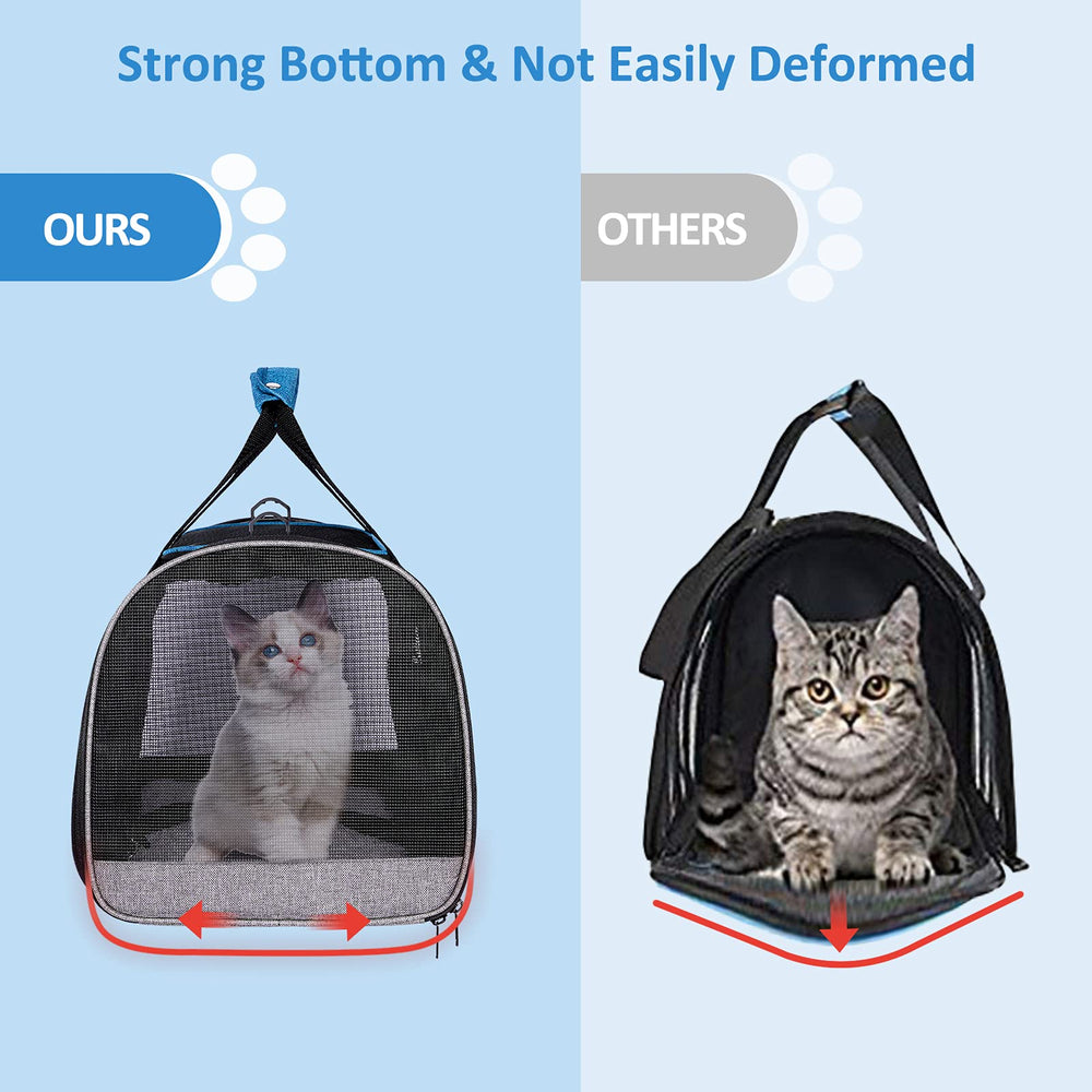 BurgeonNest transportadora gatos, bolsa lateral, almacenamiento práctico para accesorios y bolsas.