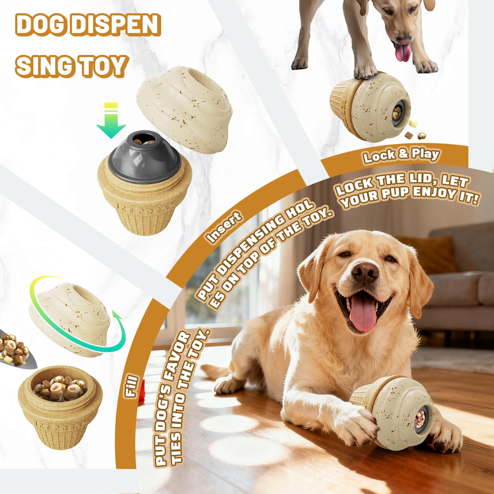 Dispensador Buriesur de alimento lento para perro.