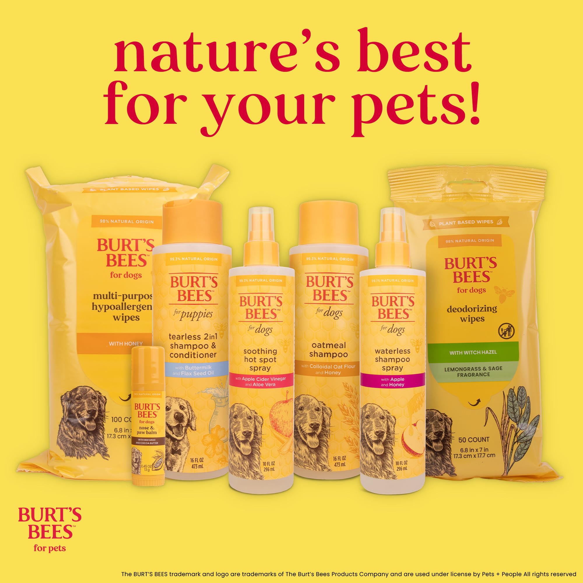 BURT'S BEES FOR PETS cuidado simple durante la rutina de paseo.